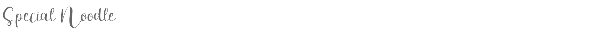 Sample characters Special Noodle Font
